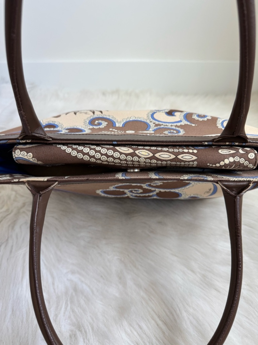 Authentic brown Emilio Pucci tote bag - Picture 6 of 9
